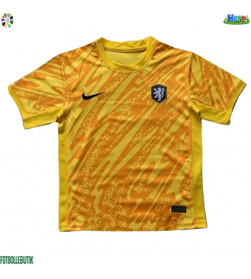 Nederländerna Målvakt Bortatröja EM 2024 Kortärmad